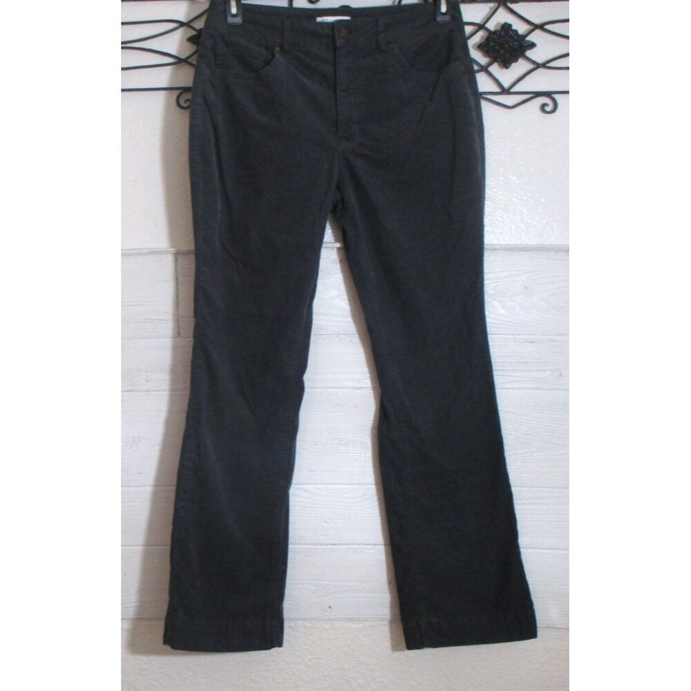 Croft & Barrow Corduroy Pants Women's Size 10 Gray Straight Leg